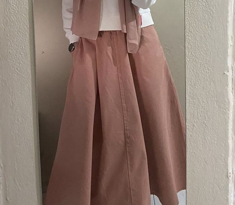 Джинсовая юбка розовая