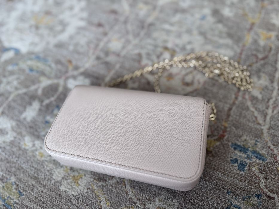 Poseta Furla, piele naturala, culoare roz pudra