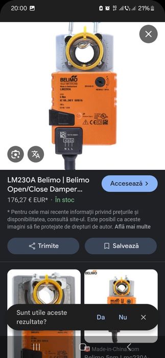 Actuator automatizare fereastra clapeta trapa  fum incendiu