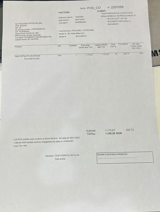 Casti Apple Airpods Pro cu MagSafe Charging Case