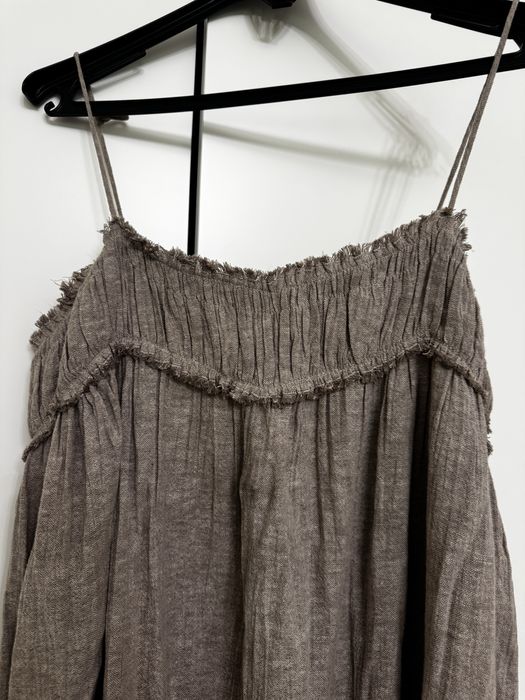 Льняное платье massimo dutti