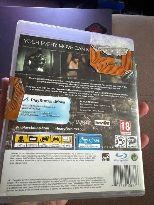 Heavy Rain Move Edition PS3 игра нова, фабрично запечатана