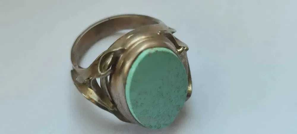 Кольцо с натуральным камнем БИРЮЗА