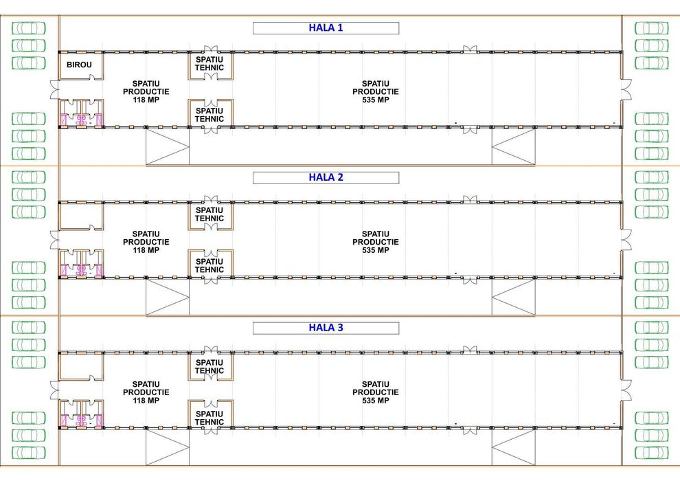 Vand Hala Iasi Horlesti Rediu: 800 mp - 280.000 euro in constructie.