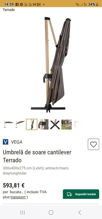 Umbrelă terasă/ Umbrelă