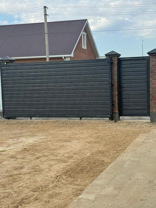 Ворота сайдинг доставка установка