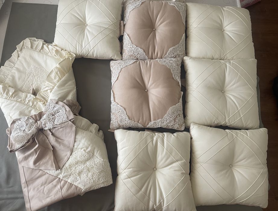 Комплект белья с  бортиками, одеяло- конверт на выписку