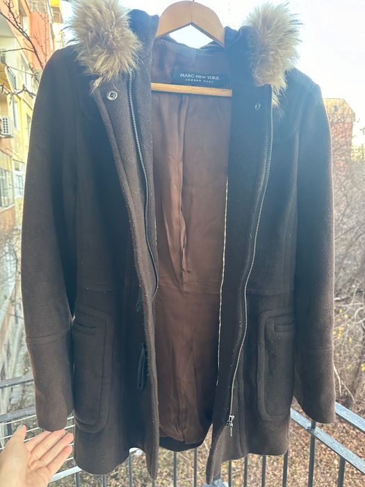 Палто с естествен косъм