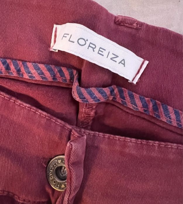 Pantaloni Floreiza grena