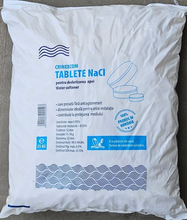 Таблетирана сол. Сол на таблетки за омекотители.