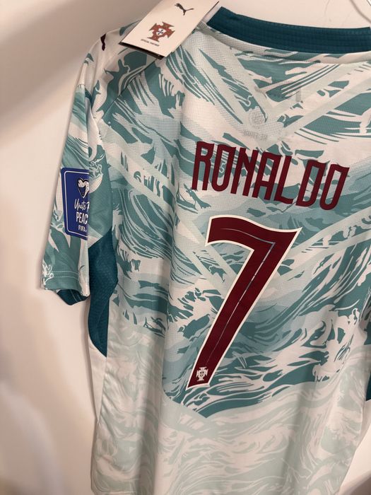 Tricou Ronaldo Portugalia away alb cupa mondiala 2026