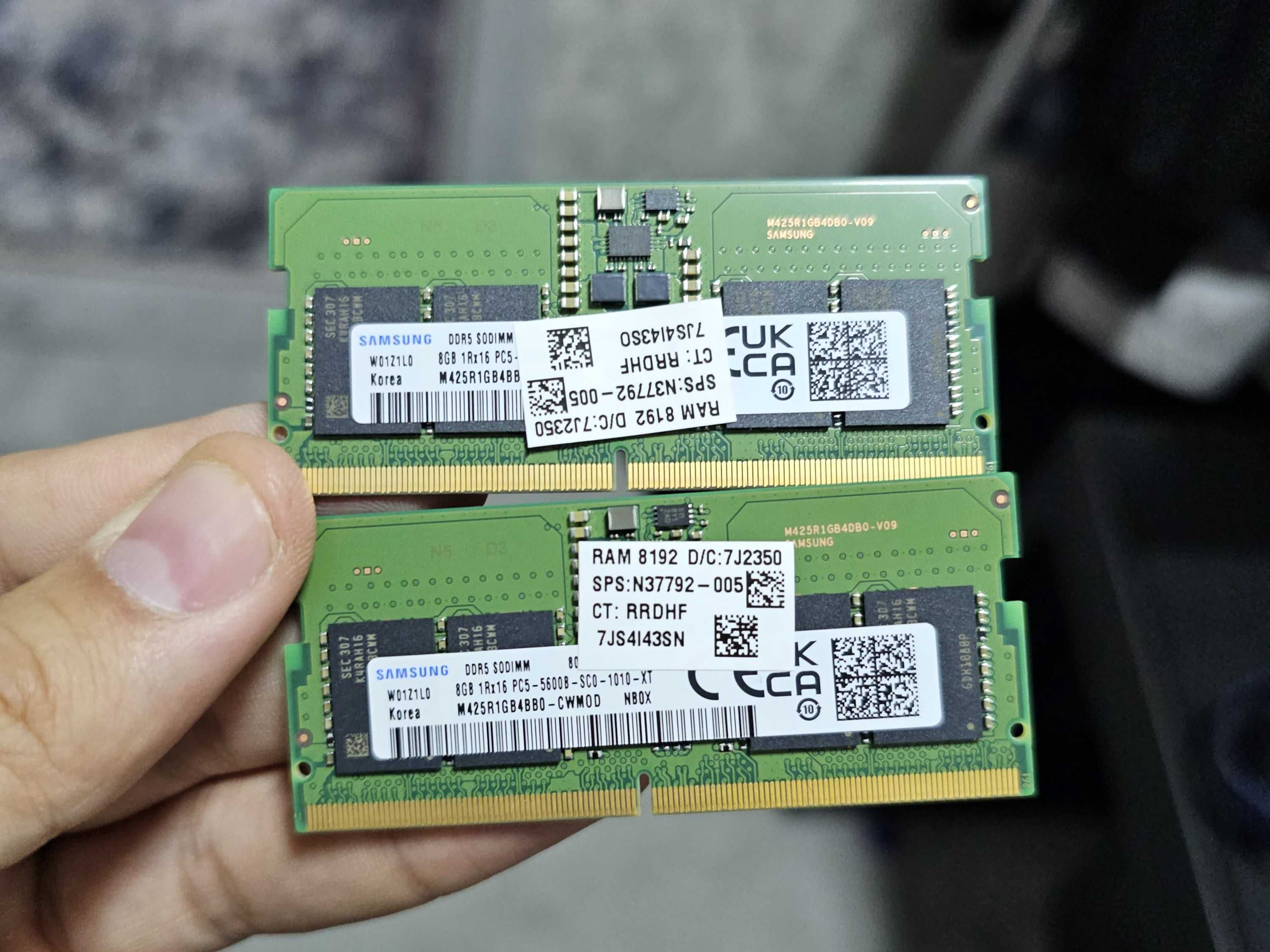 Samsung DDR5 16GB (2x8GB) NEW. Ноутбук.: 50 у.е. - Комплектующие ...