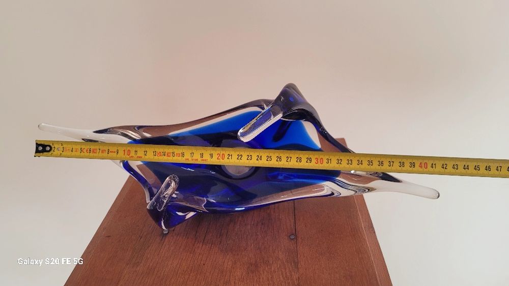 Декоративна кристална винтидж фруктиера  Мурано Италия