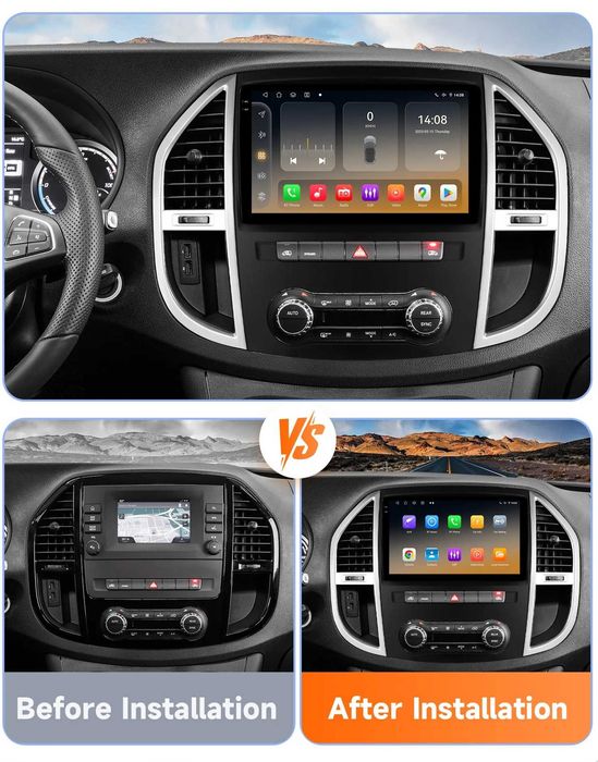 Мултимедия 10″ Android 14 за MERCEDES VITO W447 CARPLAY навигация RDS