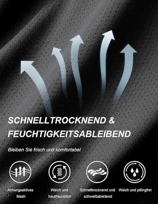 Мъжки спортни тениски – комплект 3 броя, бързосъхнещи