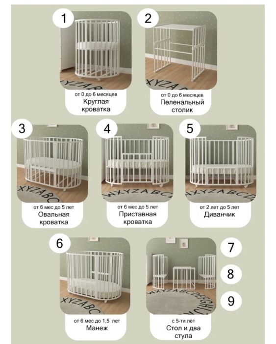 Детская кроватка-трансформер