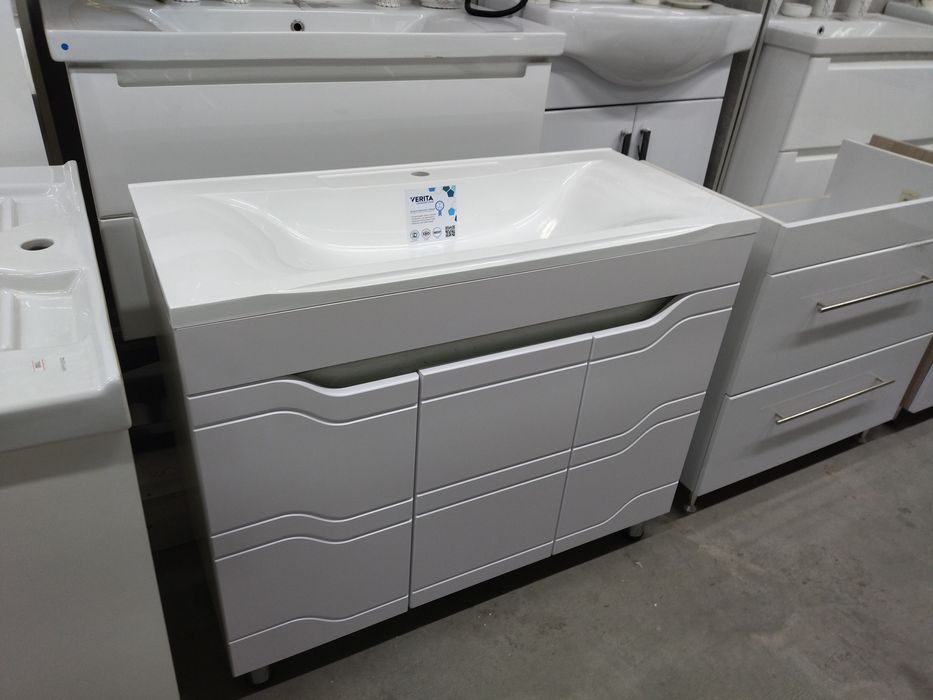 Тумба раковина зеркало 1 м