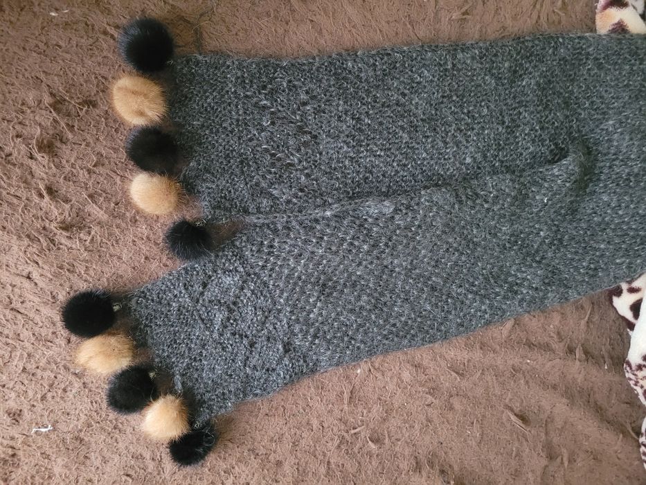 Продам шарф помпоны норка