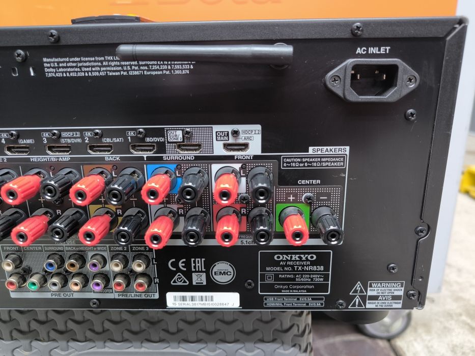 Onkyo tx nr-838 Atmos 4k WIFI