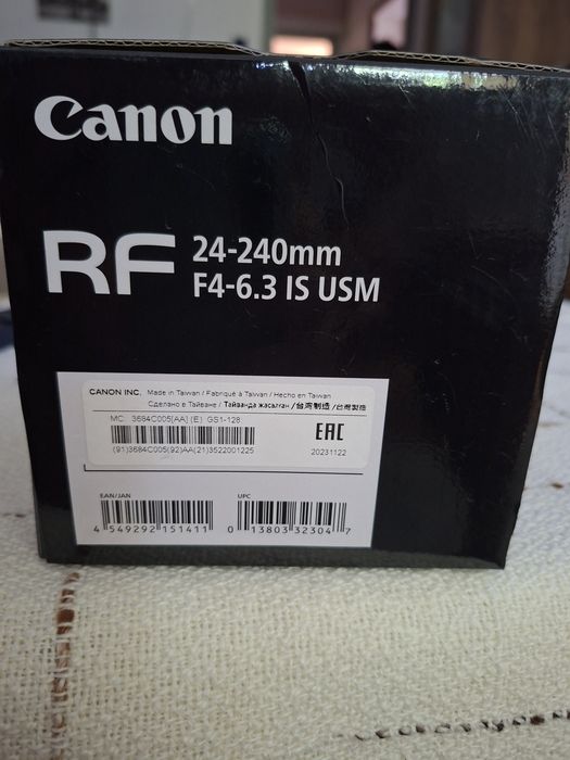 Pachet Canon RF 24-240mm f/4-6.3 IS USM (NOU, Garanție 2028) + Set 3 Filtre 72mm KnightX