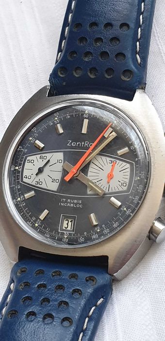 Винтидж швейцарски хронограф Zentra Valjoux 7734