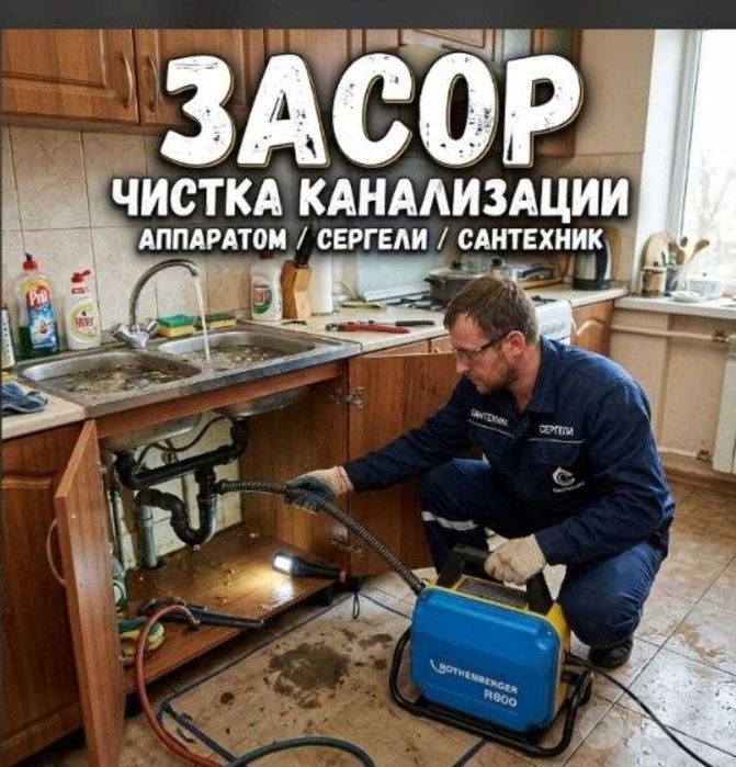 Услуги мастер Засор кухни Засор Чистка zasor tozalash