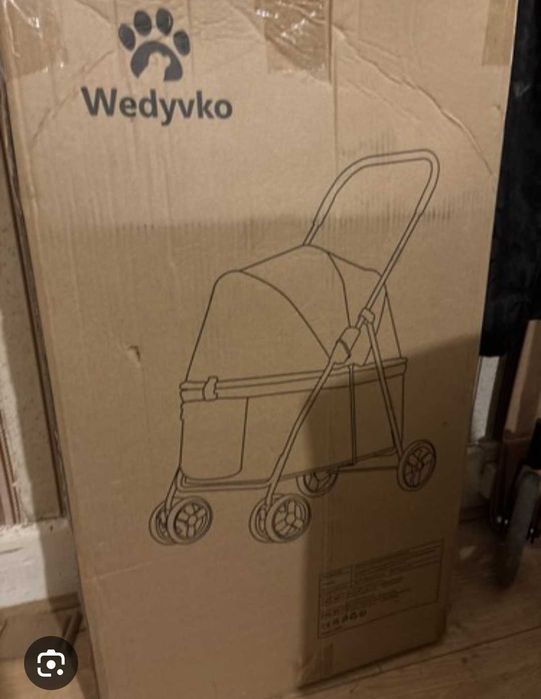 Количка за кучета и котки Wedyvko, 20кг товароносимост