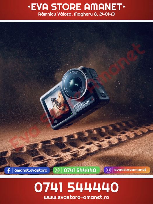 Camera video sport DJI Osmo Action 4 Essential Combo 4K120