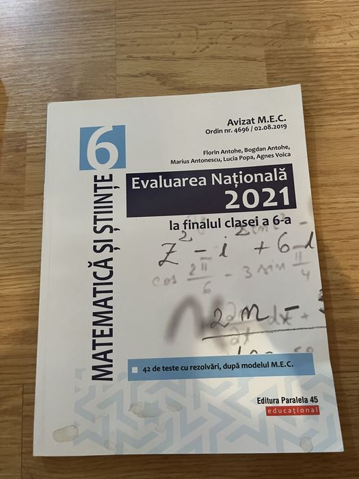 Set de carti evaluare nationala clasa a6a mate+romana