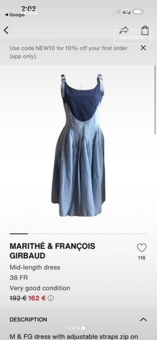 rochie Le Jean de Marithé + François Girbaud din mix de matase