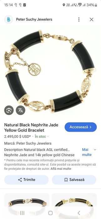 Bratari din aur cu jad China