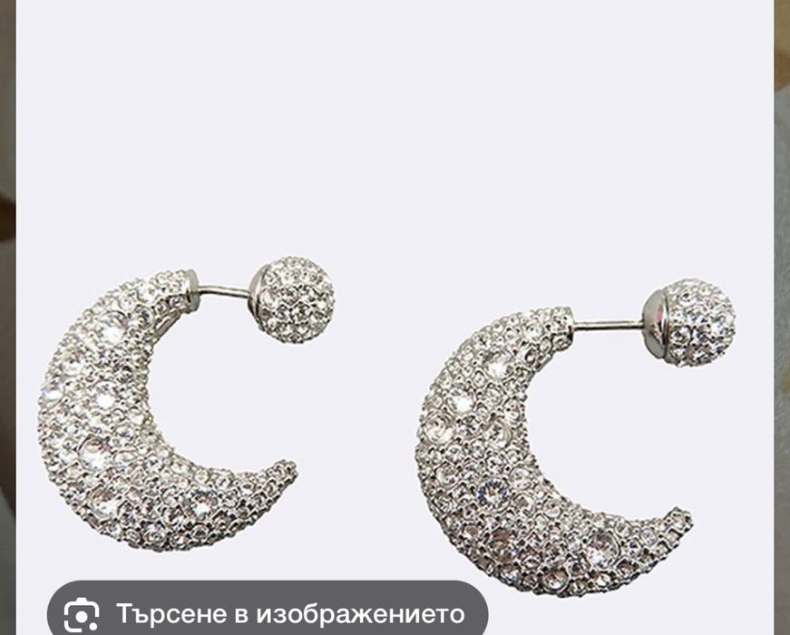 Сребърни обеци Svarovski