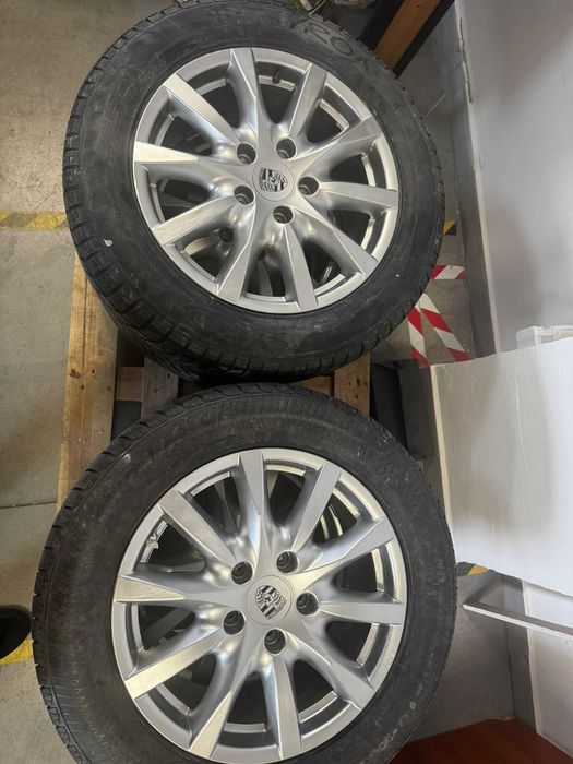 Set 4 jante aliaj originale Porsche Cayenne + anvelope M+S