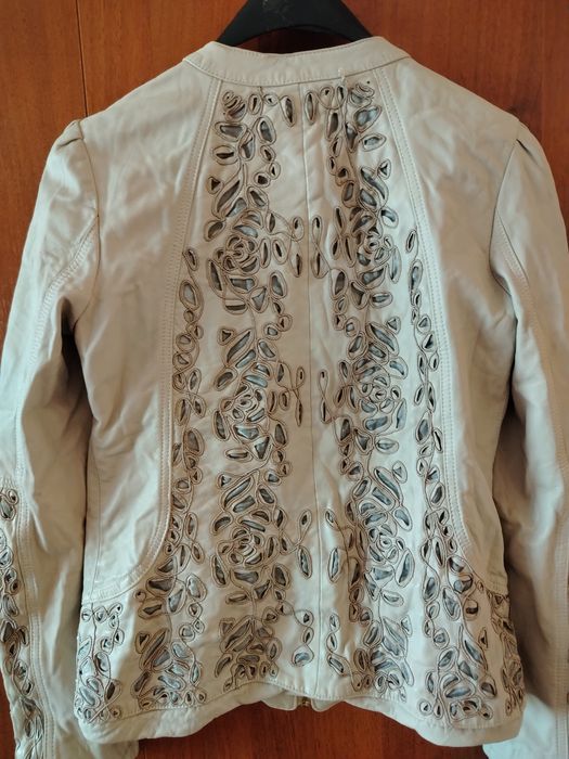 Страхотно дамско кожено яке размер XS