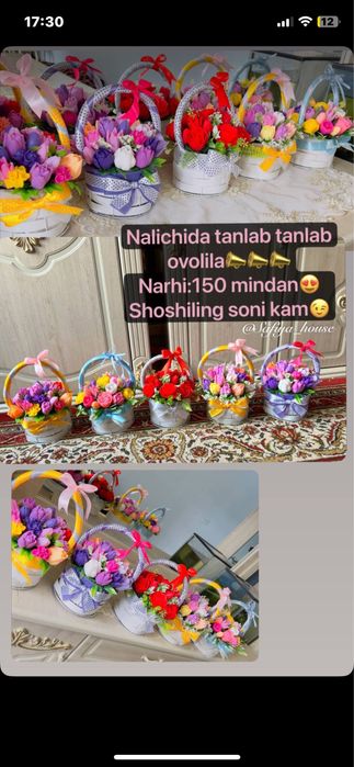 Gul dastalar sovga uchun