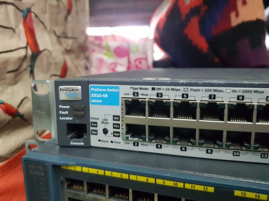 Switch Cisco Catalyst 2950 WS-C2960-48TC-L Fortinet FG-60C Hp Procurve 2510-48 J9020A OfficeConnect 1810-48g Switch j9660A 2510G-48