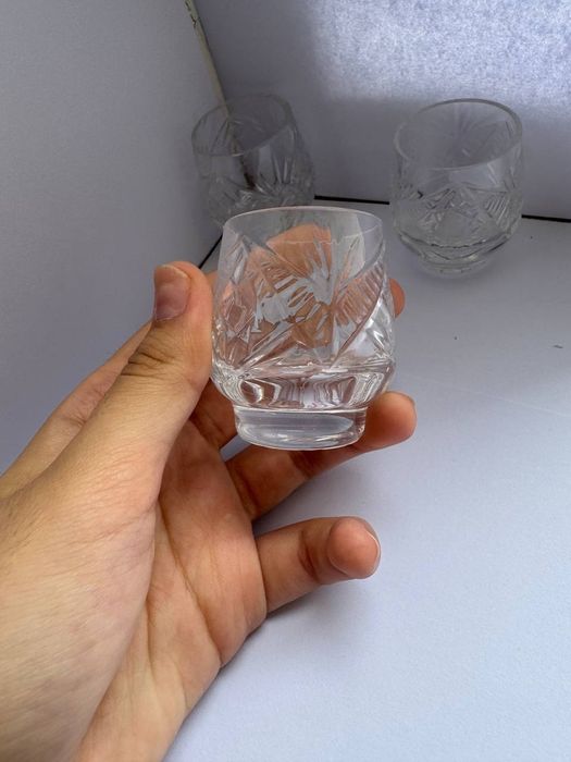 стеклянные рюмки, 3 штуки