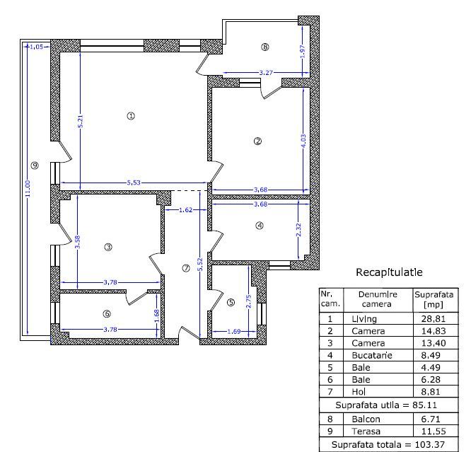 Apartament 3 Camere Premium | Baneasa | Etaj 2 | 103 mp Utili