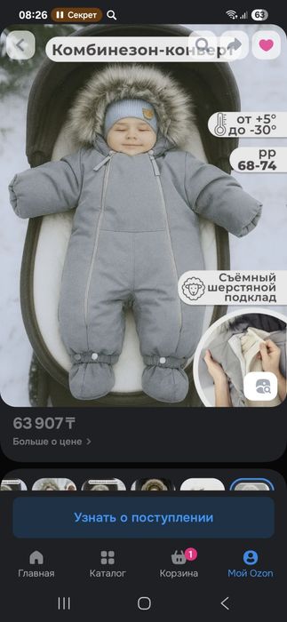 Комбинезон зимний 68