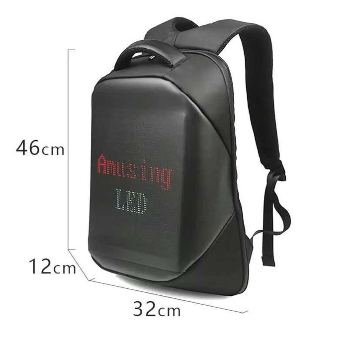 Rucsac multifunctional/laptop, cu panou LED, waterproof