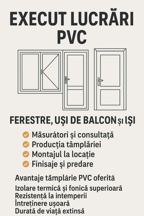 Reparații Uși & Ferestre PVC | Reglaje | Feronerie | Montaj
