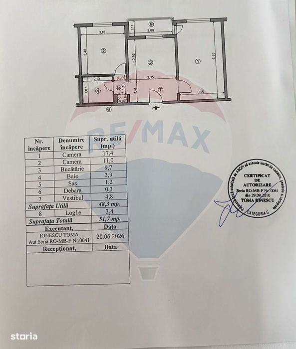Vânzare Apartament 2 camere Sebastian