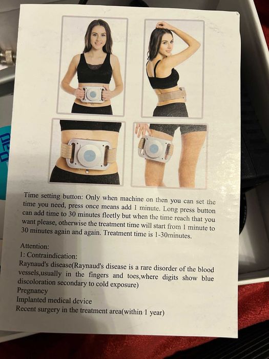 Centură crioterapie CryoPad – tratament cu rece
