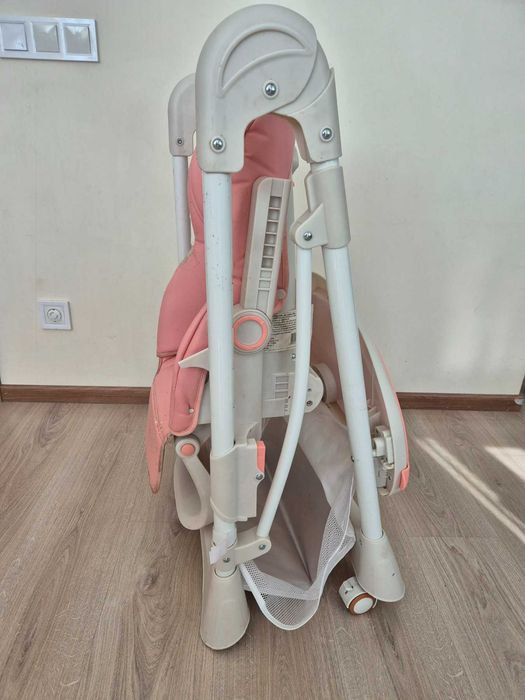 Детско столче за хранене Moni Chocolate – розово