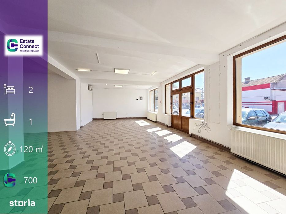 Spatiu comercial de inchiriat cu vitrina si parcare – Str. Ioan Ratiu