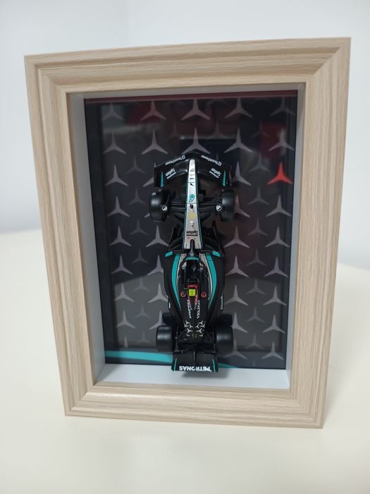 Tablou 3D f1 din lemn 20x15 cm Mercedes hamilton 1/43