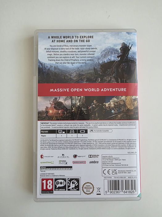 Joc Witcher 3 Wild Hunt consola Nintendo Switch 1 & 2 upgrade gratuit la remastered si DLC