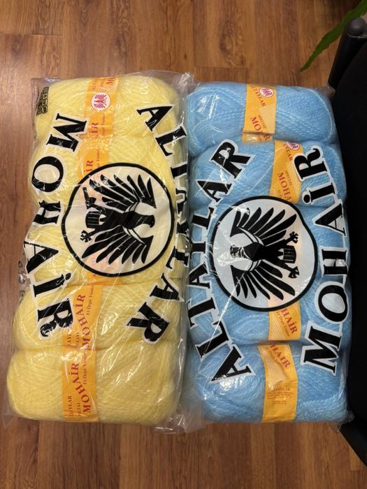 Прежда в синьо, жълто, лилава нова