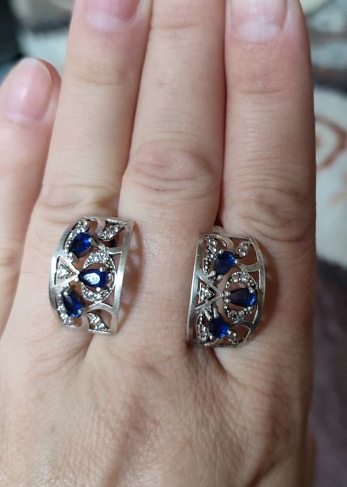 Серебро сапфир проба 925