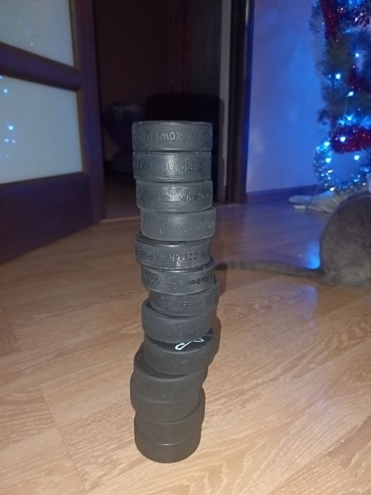 Шайба черная круглая с афтографами по 2000 к